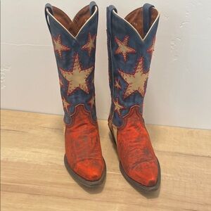Star Pattern Cowboy Boots